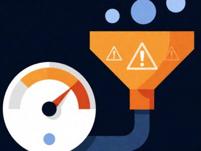 Website losing customers — speed and funnel illustration