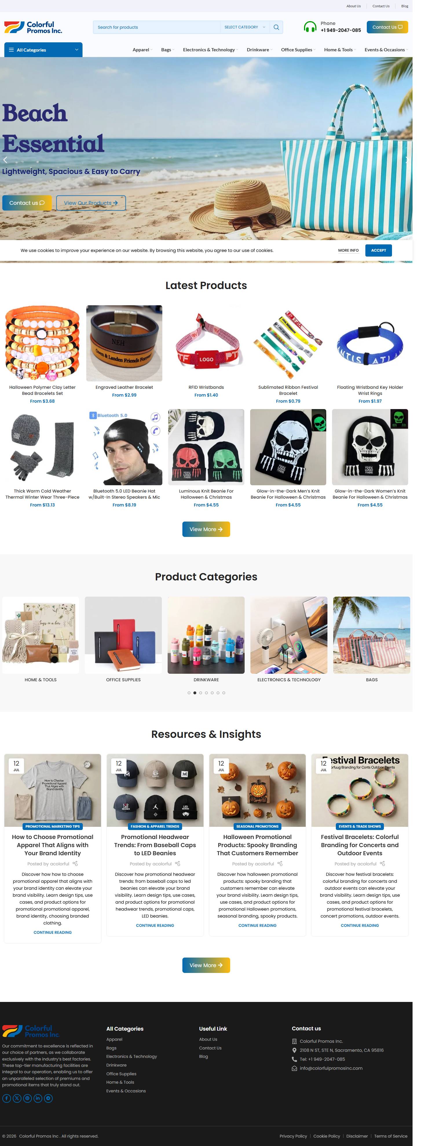 Colorful Promo full-page website screenshot