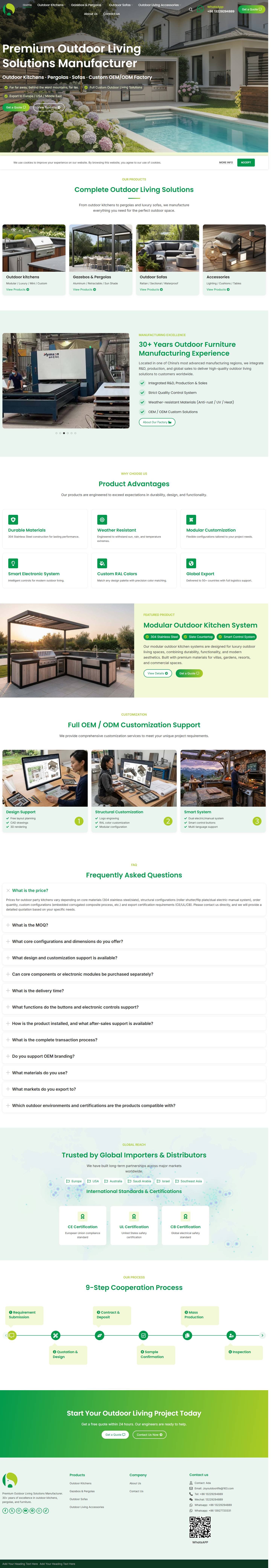 Joy Outdoor Life full-page website screenshot